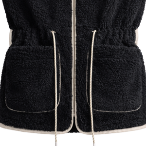 Chaleco de Mujer de Forro Polar Sherpa sin Mangas, Ligero, con Cremallera Frontal, Ribete en Contraste, Cortavientos, Ecológico, Cálido, Informal, para Uso Exterior - Product Image 5