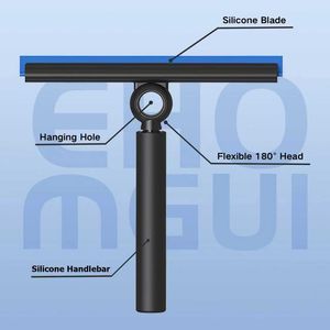 Raclette de douche télescopique à long manche, outil de nettoyage de vitres extensible pour le nettoyage des portes vitrées - Product Image 6