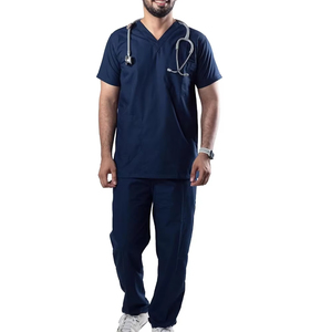 Uniformes de Trabajo para Enfermeros, Conjuntos de Uniformes Quirúrgicos Clínicos para Hombre, Mezcla de Algodón y Poliéster a la Moda - Product Image 2