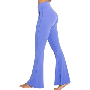 Leggings de yoga pour femmes de qualité supérieure, taille haute, extensibles dans 4 directions, séchage rapide, en Spandex/Polyester, longueur cheville, pour la course et le fitness - Product Image 2