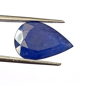 Saphir bleu naturel de Birmanie de 8,65 carats, taille poire, 11,5x17x5mm, non chauffé, pierre précieuse non montée - Product Image 5