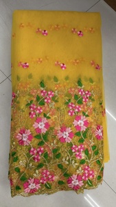 Tela de red transparente suave con bordado floral para kurtis de diseñador, lehengas y vestidos de noche de lujo, con 44 Gsm 45 - Product Image 2