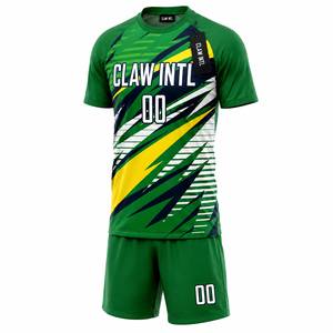 ชุดฟุตบอล CLAW INTL แบบ unisex แขนยาว สีเขียวเหลือง พิมพ์ลายแบบ Sublimation ระบายเหงื่อได้ดี ปรับแต่งได้ ผลิตจากโพลีเอสเตอร์ 100% ป้องกันรังสียูวี - Product Image 3