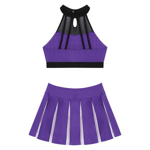 Uniforme de cheerleading pour femmes adultes de haute qualité, design personnalisé, techniques d'impression avec strass, 100% polyester respirant - Product Image 3