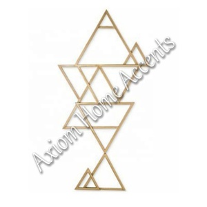 Art mural minimaliste en métal avec design géométrique Pièce élégante pour salon ou bureau moderne par Axiom Home Accents - Product Image 3