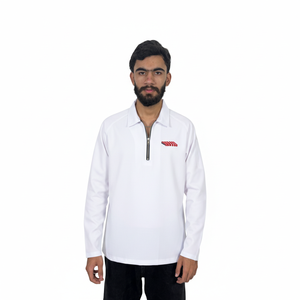 Polos de golf personalizados de manga larga con diseño OEM de alta calidad, bordados, de algodón para hombre. - Product Image 1