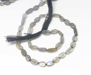 ลูกปัดลาบราดอไรต์ธรรมชาติทรงรีเรียบ ลูกปัดลาบราดอไรต์ทรงรีหลากสีสัน สำหรับทำเครื่องประดับ สร้อยคอ สร้อยข้อมือ - Product Image 5