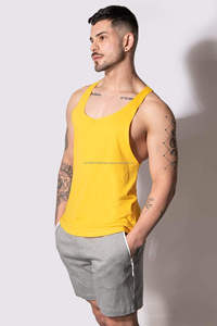 Venta al por mayor de culturismo músculo entrenamiento Fitness gimnasio camisas Athletic Stringer sólido gimnasio desgaste camiseta sin mangas de los hombres - Product Image 3