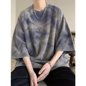 Camiseta de Algodón 100% Estampada Extra Grande para Hombre, Venta al por Mayor, 200G, Unisex, Estilo Urbano, Hip Hop, Vintage, Lisa para Hombre - Product Image 2