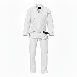 Kimono de Jiu-Jitsu blanc sur mesure, Kimono BJJ, Kimono de Judo, Uniforme de Jiu-Jitsu, Tenue d'arts martiaux brésiliens BJJ, Judo, Karaté - Product Image 1