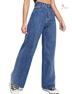 Jeans de Mezclilla Rectos de Corte Regular para Mujer, Personalizados al por Mayor, Estilo Vintage, Casuales, Ecológicos, Transpirables, Otoño Invierno - Product Image 2