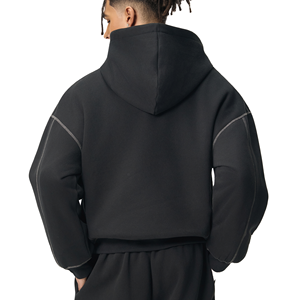 Premium Essential Contrast Stitched Hoodie Oversized <b>Drop</b> Shoulder Hooded Sweatshirt OEM ODM - Product Image 2