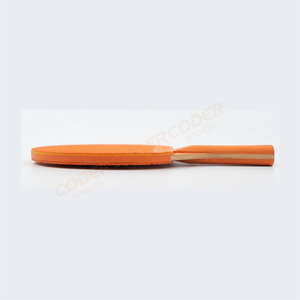 Orange Custom Wood Handle Straight Grip <b>Table</b> <b>Tennis</b> Paddle with Long Pimples Rubber Durable High Quality Training Racket - Product Image 3