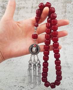 ลูกประคำเรซิ่นสวยงามพร้อมลูกปัดใสเหมือนคริสตัลสำหรับการสวดมนต์และการทำสมาธิของชาวมุสลิม ลูกประคำเรซิ่นคุณภาพสูงทำด้วยมือ ทนทาน - Product Image 3