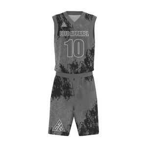 Uniforme de Baloncesto sin Mangas Transpirable 100% Poliéster de Secado Rápido Antibacterial con Nombre de Equipo Personalizado y Diseño Profesional - Product Image 1