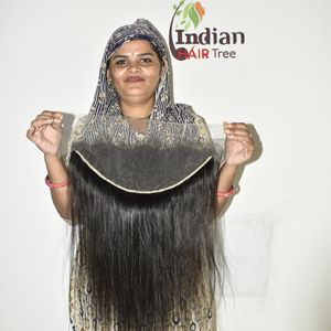 Produit en gros : Perruque indienne pour femme, cheveux humains HD noirs, frontale en dentelle, ondulations profondes, Remy, doux, vierges, soyeux - Product Image 3