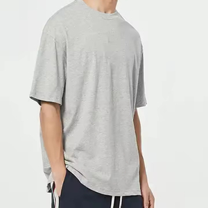 เสื้อยืดผู้ชายคุณภาพพรีเมียมขายส่ง ผ้าฝ้าย 100% สไตล์ฮิปฮอป ไหล่ตก ไซส์ใหญ่ รับสกรีนโลโก้ ผ้าถักอย่างดี ระบายอากาศได้ดี - Product Image 5