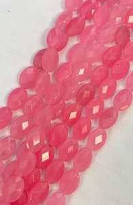 Perles ovales facettées en jade rose, pierres naturelles pour la fabrication de bijoux, perles en vrac, vente en gros - Product Image 4