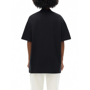 Blank 100% Cotton Jersey Mock Neck 280GSM Heavy Weight Boxy Oversize Solid Pattern T-shirt DTG Printing <b>Drop</b> Shoulder Men - Product Image 4