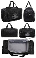 Sac de sport HAMILO rouge à paillettes, fermeture éclair, résistant à l'eau, forme carrée, système de transport avec poignée