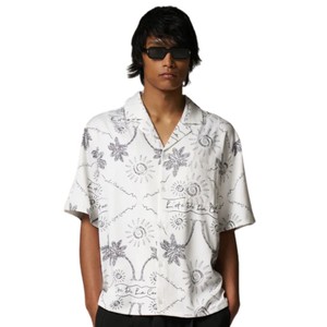 Chemise Tropicale Homme à Motif Palmiers Manches Courtes Respirante Légère Vêtement Décontracté d'Été pour la Plage - Product Image 5