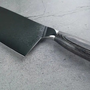 Couteau à hacher artisanal en acier Damas forgé sur mesure avec manche en bois, écologique, lame de 6 à 7,9 pouces, ambidextre - Product Image 4