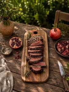 Planche à découper en bois d'acacia, durable, rectangulaire, pour la préparation des aliments, la découpe des légumes, la préparation des repas, le service - Product Image 5