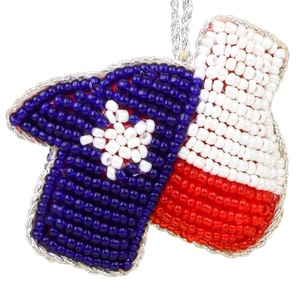 Décorations de noël en satin de velours perlé brodé à la main, ornement papillon en forme de girafe personnalisé - Product Image 3