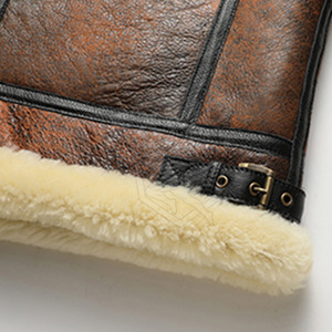 Leather Made <b>Men</b> Winter <b>Jacket</b> Breathable Fabric <b>Men</b> <b>Shearling</b> <b>Jacket</b> Best Price Outdoor Use <b>Men</b> <b>Shearling</b> <b>Jacket</b> - Product Image 6