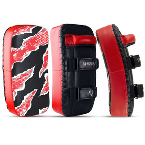Venomous Red Viper Boxing Thai Pads Curved Protective Gear for Martial Arts Adjustable <b>Hook</b> & Loop Closure Unisex Adult - Product Image 1