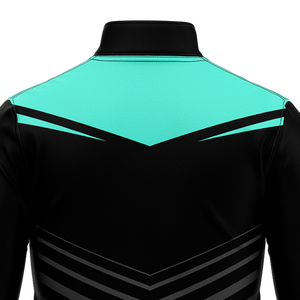 Sweat-shirt unisexe personnalisé à col zippé en coton gaufré, pull à capuche avec logo frontal, sweat-shirt brodé personnalisé pour homme à demi-zip - Product Image 5