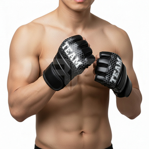 Custom MMA Boxing <b>Gloves</b> Fabric Personalized Training <b>Gloves</b> with <b>Moisture</b> Wicking and Hook & Loop Closure for Martial Arts Gym - Product Image 2