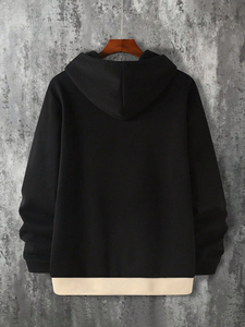 Perfect for Daily Wear Men's Plus Size Pullover <b>Hoodies</b> Hip Hop Boxy Style Drop Shoulders <b>Hoodies</b> Oversized Hoodie for Men's - Product Image 2