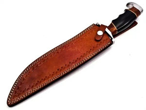 Cuchillo Bowie Multifuncional de Supervivencia para Caza, Hecho a Mano, Completamente en Acero Inoxidable, con Funda de Cuero, Hoja Afilada como una Navaja - Product Image 6