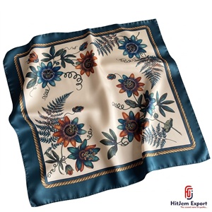 Écharpes carrées personnalisées légères, accessoires de mode haut de gamme, fabricant OEM ODM, produits textiles personnalisés de Maurice, approvisionnement en gros - Product Image 4