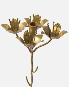 Support de bougie en forme de branche dorée avec motif floral pour la décoration de la maison et des mariages - Product Image 2