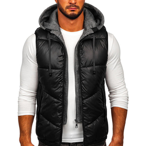 Wholesale Casual <b>Sleeveless</b> Windproof Quilted <b>Men's</b> Bubble <b>Vest</b> Custom Winter Oversized Outdoor Hiking <b>Sleeveless</b> <b>Vest</b> for <b>Men</b> - Product Image 3