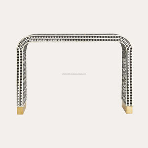 ¡Muebles de consola con incrustaciones de hueso hechos a mano modernos de lujo otomanos para decoración del hogar comedor dormitorio Hotel restaurantes para hospitales también! - Product Image 6