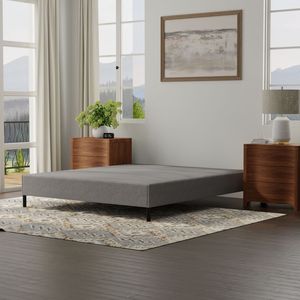 Base de Cama Queen en Negro y Gris, Resistente, con Tapicería Confortable - Product Image 1