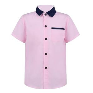 Meilleure vente Oversize décontracté à manches courtes chemise pour enfants élégant polo de couleur unie orienté vers l'exportation prix d'usine Bangladesh garçons - Product Image 1