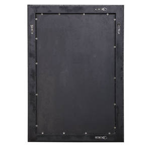 Espejo de pared plano hecho a mano de madera maciza y ratán con un elegante diseño enmarcado - Product Image 5