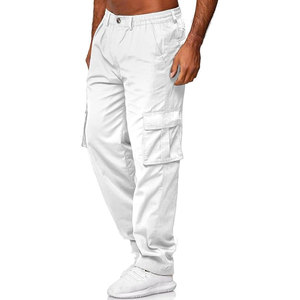 Pantalon cargo pour homme élégant et très demandé, respirant, séchage rapide, en coton, avec logo de marque - Product Image 4