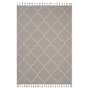 Juego de alfombras para interiores y exteriores NAAR Guros Collection 8X10 Ivory Trellis - Product Image 1