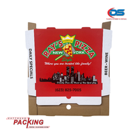 Caja de Pizza Cuadrada de Papel Kraft Corrugado Marrón con Protección UV, Diseño Personalizado DAT THUAN, Cierre Magnético, Logotipo Personalizado