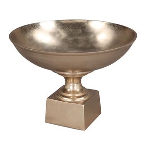 Ensemble de bols ovales sur piédestal en aluminium moulé, texture texturée, nickel et bronze antique - Product Image 6