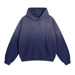 Nouvelles Tendances 2026 – Sweat à Capuche Homme Oversize Coupe Boxy en Molleton Lourd 450 g/m² Effet Délavé Soleil, Personnalisé, Style Vintage avec Trous Déchirés, en French Terry Lavé - Product Image 4