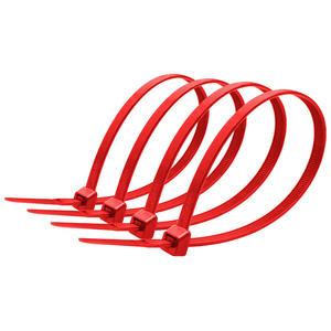 Attaches de câble en nylon autobloquantes résistantes aux intempéries 400 mm X 4,8 mm couleur rouge - Product Image 3