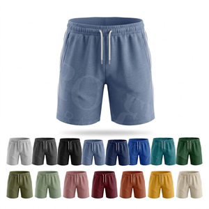 Shorts de sport unisexe en coton et polyester, taille élastique, légers, pour entraînement, musculation, vêtements de sport décontractés pour hommes - Product Image 1