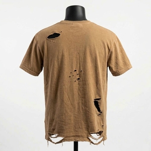 T-shirts déchirés pour hommes, nouveau style, confortables, 100% coton, couleur unie, manches courtes, t-shirt déchiré - Product Image 3