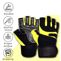 Gants de musculation professionnels légers en polyester à demi-doigts pour la musculation et le fitness – Prix de gros abordable